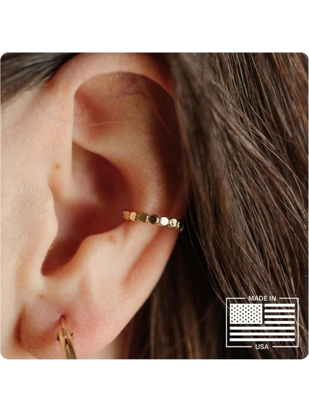 14k Gold Filled Adjustable Ear Cuff | Non-Pierced Earring | Handmade Cartilage